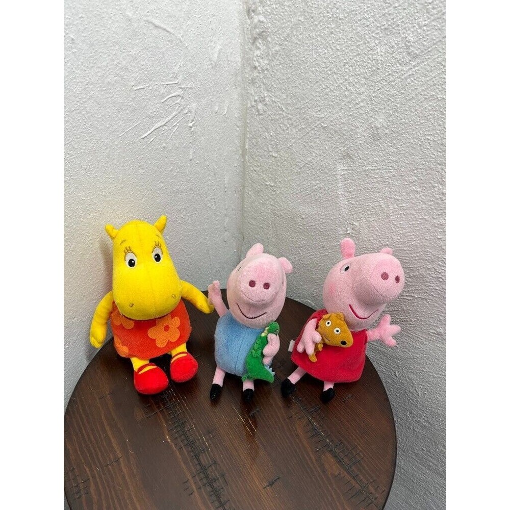 3 PACK PEPPA PIG TY GEORGE PLUSH SIZE 8 IN
